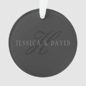 Couples Nom et nom de famille Monogram Dark Grey (devant)