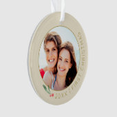 Couple's Our 1st Christmas Gold Monogram Ivory (devant)