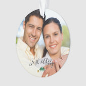 Couple's Our First Christmas Photo & Green Gold (devant)