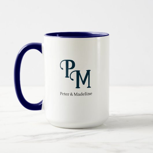 Couples personnalisés Café Mug (Gauche)