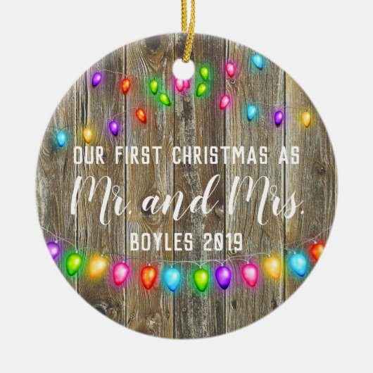 Couples Premier Ornement de Noël (Devant)