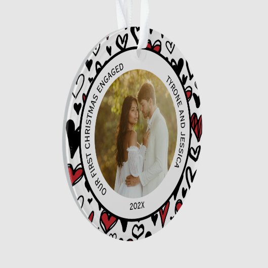 Couples rouges et blancs Premier Noël engagé (devant)