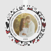 Couples rouges et blancs Premier Noël engagé (dos)