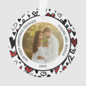 Couples rouges et blancs Premier Noël engagé (devant)