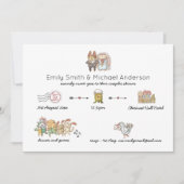 Couples rustiques Invitations de douche Floral des (Devant)