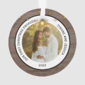 Couples rustiques modernes Premier Noël Engagé (dos)