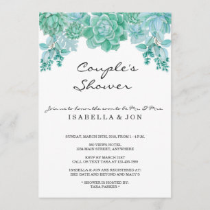 Couples Shower Invitation - Bridal, bruiloft, Baby Kaart