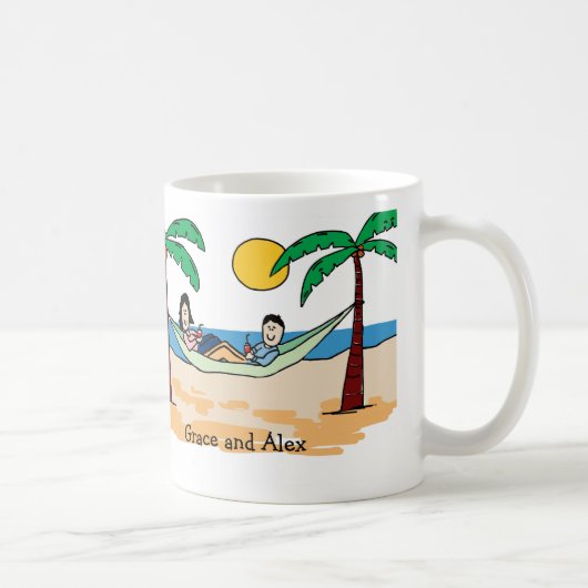 Couples sur la tasse de bande dessinée (Droite)