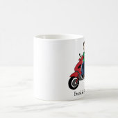 Couples sur le scooter - tasse faite sur commande (Centre)