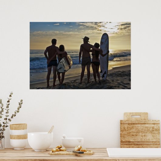 Couples Surfing - interminable affiche estivale (Cuisine)