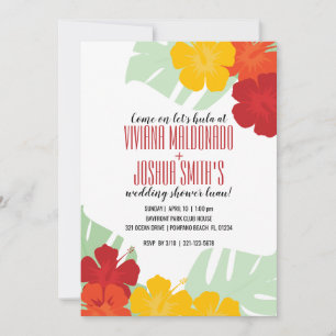 couples tropicaux WEDDING SHOWER luau invitation 2