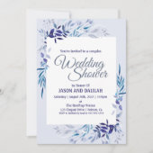 Couples wedding shower bleu invitation (Devant)
