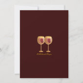 Couples Wedding showers Invitation À Thème Du Vin (Dos)