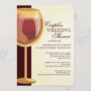 Couples Wedding showers Invitation À Thème Du Vin
