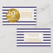 Coupon blauwe en witte Gold Label Discount (Voorkant / Achterkant)