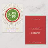 Coupon client du magasin de vacances (Devant / Derrière)