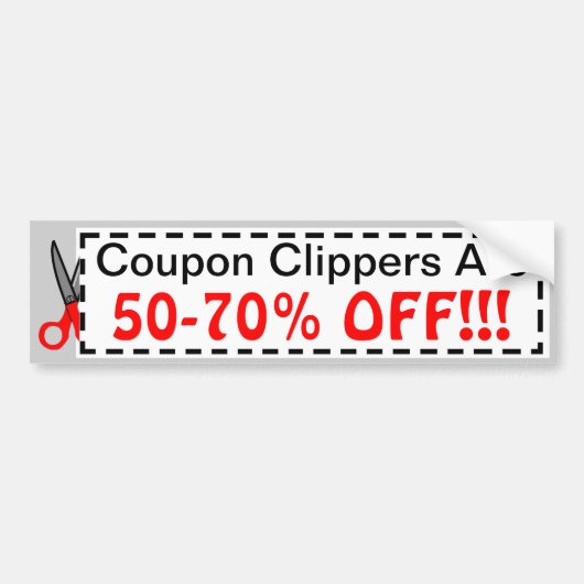 Coupon Crazy Bumpersticker (Voorkant)