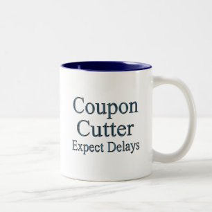 Coupon Cutters verwachten vertraging blu Tweekleurige Koffiemok
