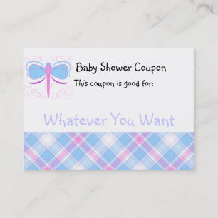 Coupon De Baby shower Bleu Et Violet