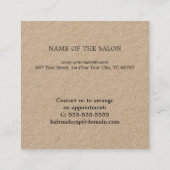 Coupon de beauté Kraft noir simple et élégant (Dos)