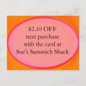 coupon de carte d'escompte (Devant)