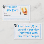 Coupon de corvette rééchangeable pour les parents (Devant / Derrière)