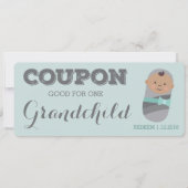 Coupon de Faire-part de grossesse pour bébé tan (Devant)