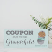 Coupon de Faire-part de grossesse pour petit enfan (Debout devant)