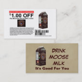 Coupon de lait d'orignal Matanuska (Devant / Derrière)
