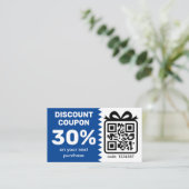 Coupon de réduction numérique avec logo QR Code Bl (Debout devant)