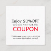 Coupon de remise minimal White Red Heart Beauty (Devant)