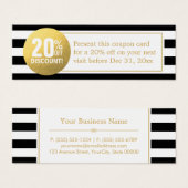 Coupon de remise Salon de beauté en or noir et bla (Devant & derrière)