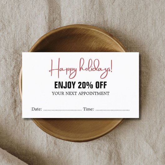 Coupon de rendez-vous cool Bold Black White Red Sa