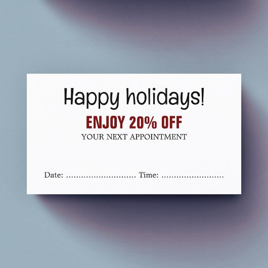 Coupon de rendez-vous de salon Cool Bold Noir Blan