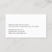 Coupon de rendez-vous de salon Cool Bold Noir Blan (Dos)