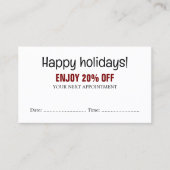 Coupon de rendez-vous de salon Cool Bold Noir Blan (Devant)