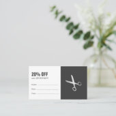Coupon de rendez-vous pour cheveux gris minimal Fa (Debout devant)