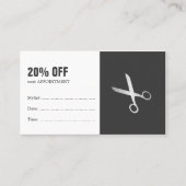 Coupon de rendez-vous pour cheveux gris minimal Fa (Devant)