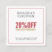 Coupon de salon de beauté rouge or blanc (Devant)