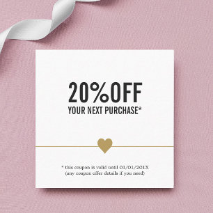 Coupon de salon de beauté simple et élégant