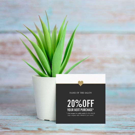 Coupon de salon de beauté simple et élégant