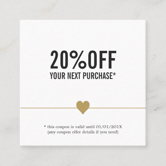 Coupon de salon de beauté simple et élégant (Devant)