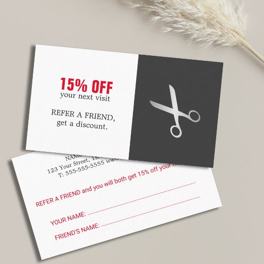 Coupon de salon de coiffure simple et moderne
