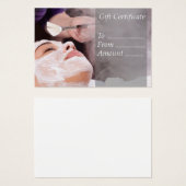 Coupon du bon cadeau de salon (Devant & derrière)