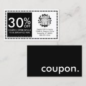 coupon. kortingskaartje (Voorkant / Achterkant)