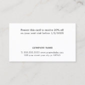 Coupon Kraft Imprimé Élégant Minimaliste (Dos)