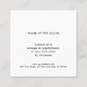 Coupon minimaliste élégant salon de beauté (Dos)