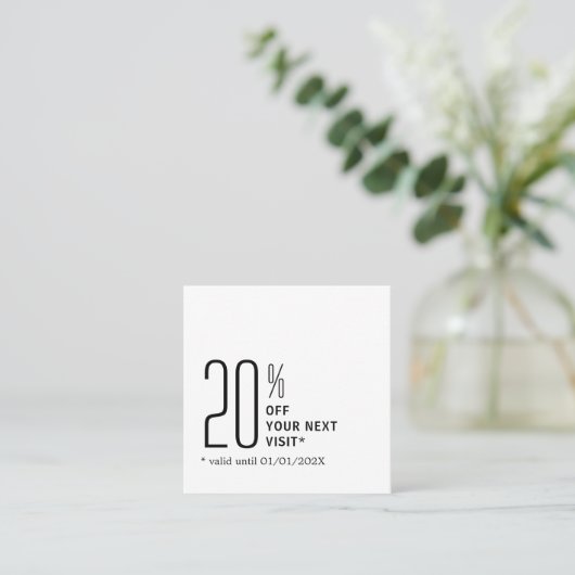 Coupon Minimaliste Gras Noir et Blanc (Debout devant)