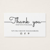 Coupon minimaliste noir blanc Merci (Devant)