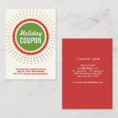 Coupon Noël / Vacances en magasin (Devant / Derrière)